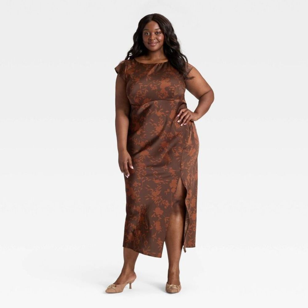 A New Day - Women's Woven Open Back Maxi Dress - A New Day Bro Brown - Picture 3 of 3
